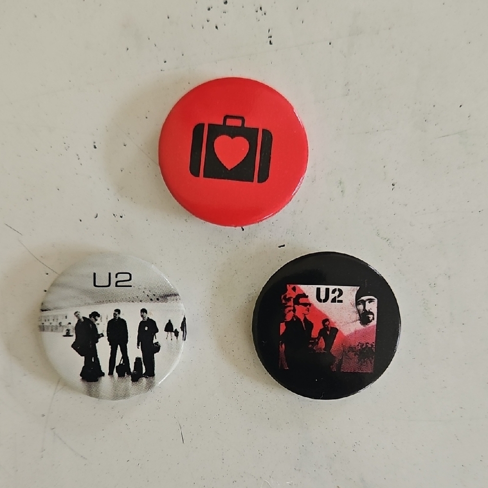 U2 Band Button Trio